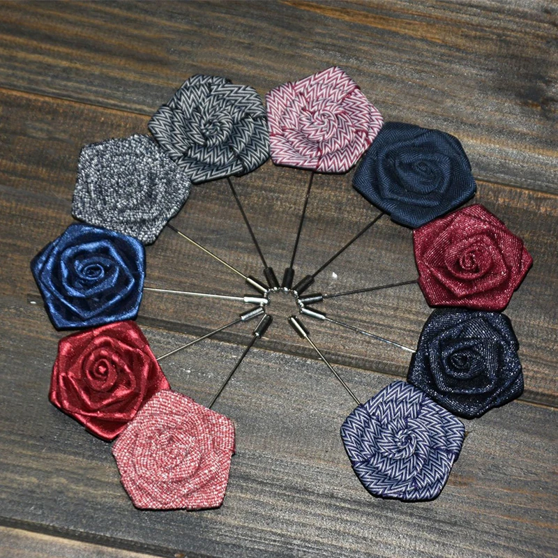 Высококачественная модная брошь в форме воротника с игольчатым цветком и розой