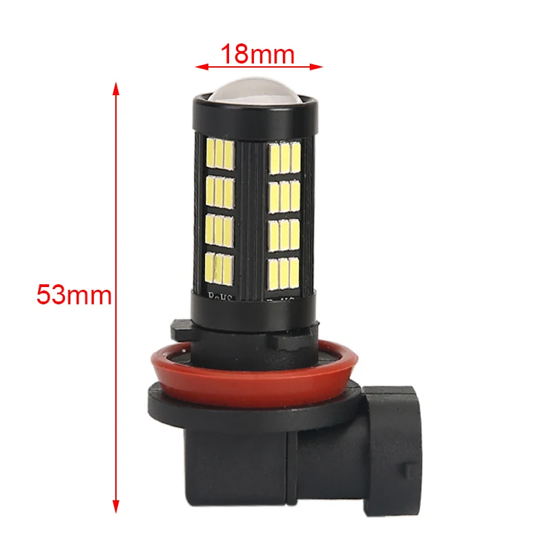 2 шт. H11 Светодиодный H8 светодиодный 4014 66 SMD автомобиль грузовик дальнего света DRL