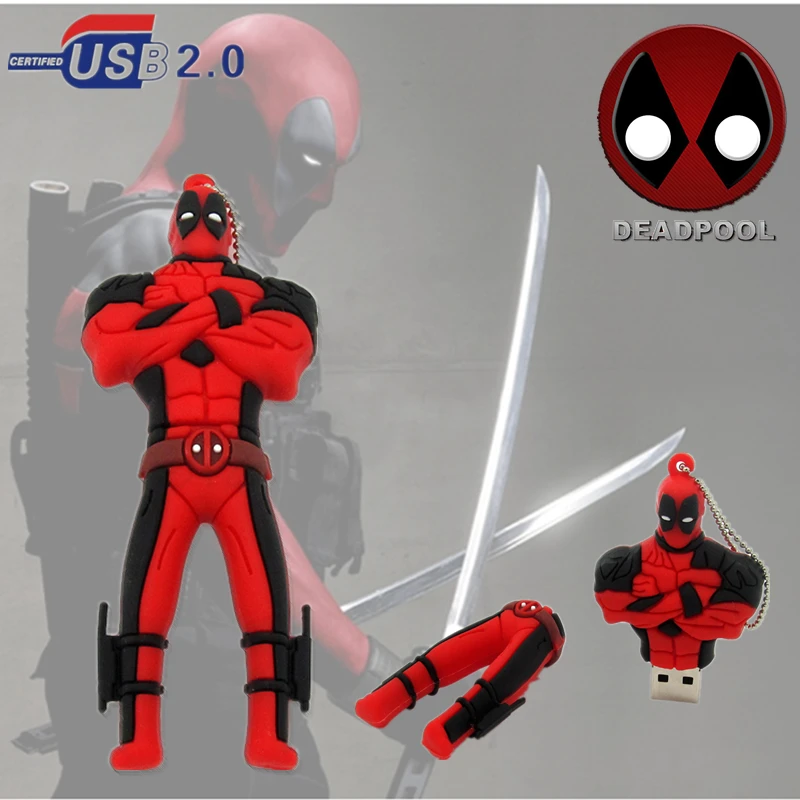 Новый дизайн мультфильм Дэдпул X Мужской usb флэш-накопитель новые мутанты/Анти