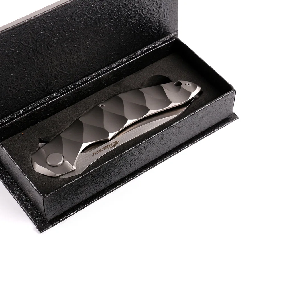 Высокое качество Тактический складной нож D2 стальное лезвие титановая ручка