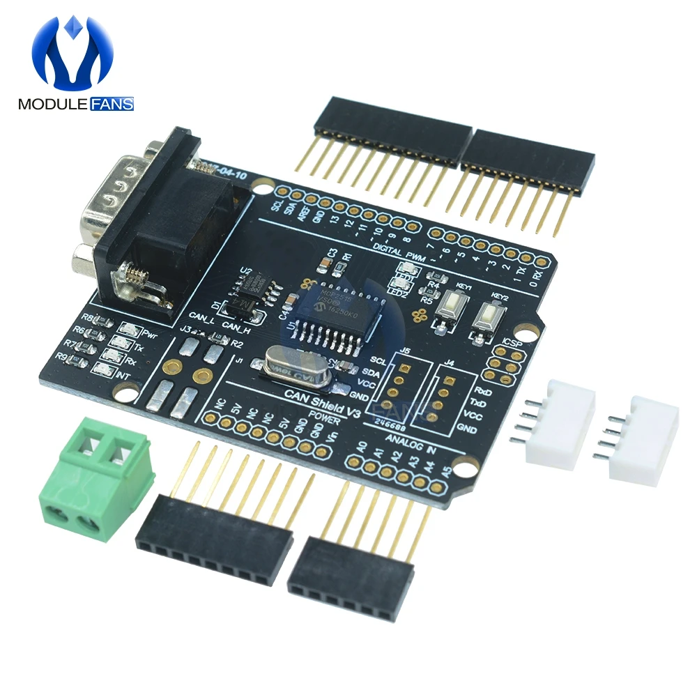 Экран контроллера CAN MCP2515 для Arduino R3 плата расширения UART I2C IIC интерфейс SPI модуль