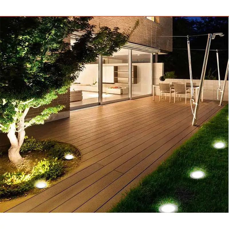 LumiParty 8LED подземный свет на солнечных батареях газон контактный светильник