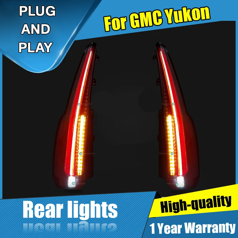 

2PCS Car Styling for GMC YUKON Taillights 2015-2017 for YUKON LED Tail Lamp+Turn Signal+Brake+Reverse LED light