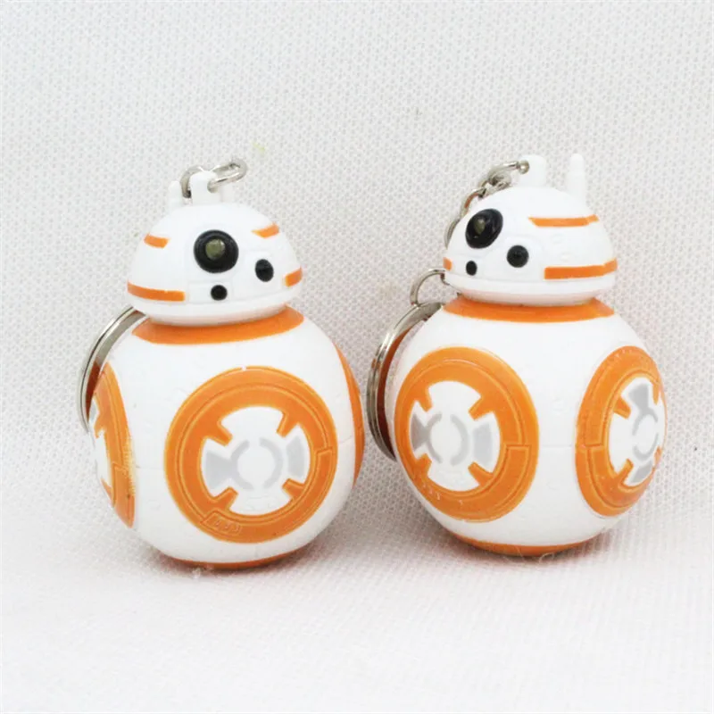 1 шт. новая звезда брелок войны аниме светодиодный BB8 Droid брелок в виде робота светильник звук фигурки игрушка подарок