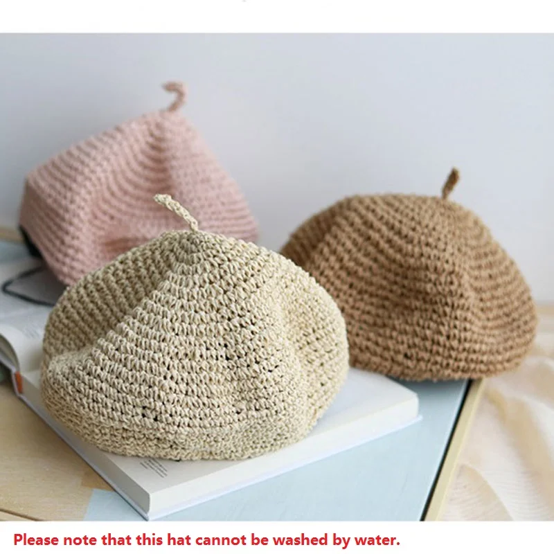 2019 новые модные береты Регулируемый соломенный берет Женская соломенная шляпа
