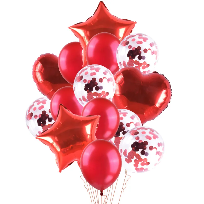 14pcs multi-balloon birthday party decoration adult helium balloon wedding holiday globos kids | Дом и сад