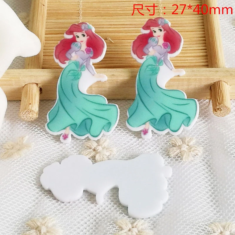 Каваи мультфильм Русалка Фигурка Ариэль принцесса украшение дома плоский задний