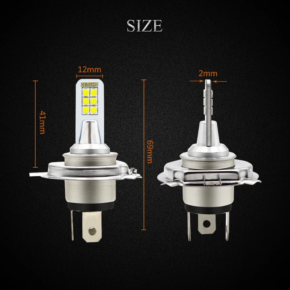 YM E-Bright 1 шт. 12В 24В DC H4 H7 9005 9006 H11 H8 H3 H1 P13W H16 3030 Автомобильные противотуманные фары