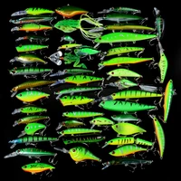 50pcslot high quality fishing lure set mixed 50 different style fish bait minnow poppervibcrank lure and cicada bait