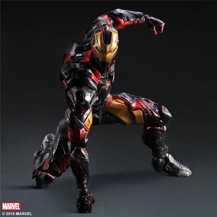 Горячая Marvel Play Arts Kai Marvel Universe супер герой Железный человек Тони Старк Мстители 26 см фигурка игрушки 2 VER