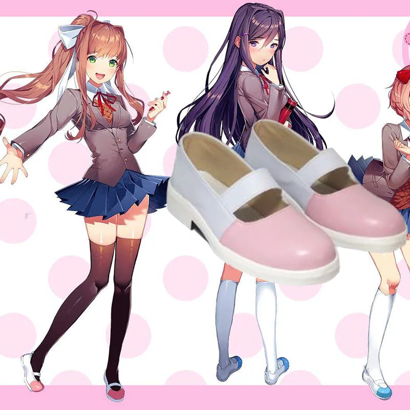 Игра «Doki Literature Club Monika»; костюм для косплея «Sayori Yuri Natsuki»; школьная форма для девочек; женский костюм; обувь «Monika»