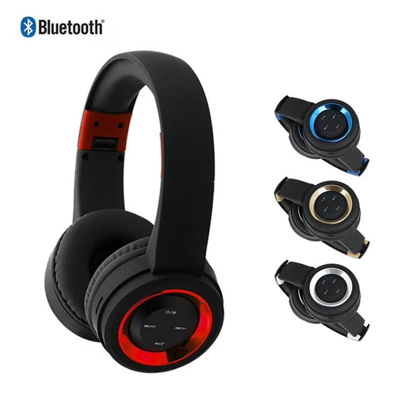 HIFI стерео наушники bluetooth Музыкальная гарнитура FM и поддержка sd карты с микрофоном