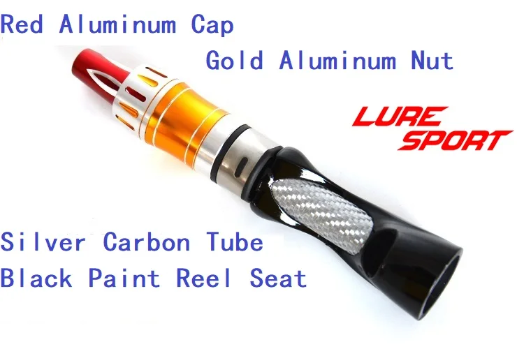 LureSport 2 комплекта XCG катушка сиденье алюминиевый красный колпачок алюминиевая гайка карбоновая трубка катушка седло, штырь строительный компонент ремонт DIY аксессуар