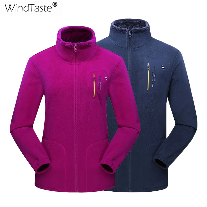 WindTaste мужские и женские Зимние флисовые куртки для пеших прогулок спорта на
