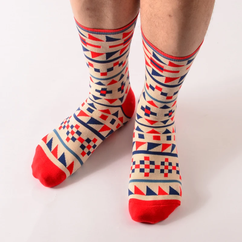 Новые яркие мужские счастливые носки в британском стиле милые модные длинные хип