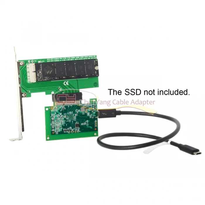 Thunderbolt 3 для PCI Express PCI-E для 2013- Apple Laptop Pro Air SSD кабель для конвертации карт