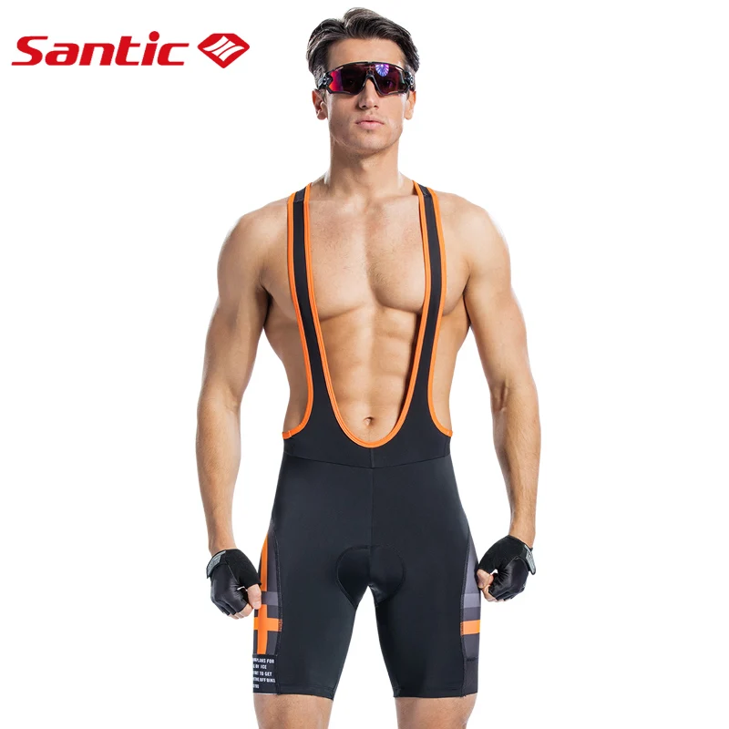 Santic мужские велосипедные шорты с подкладкой Pro Fit летние ударопрочные 4D Pad
