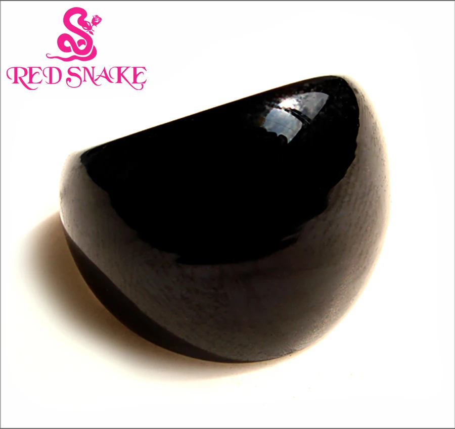 

RED SNAKE Free Shipping Fashion Ring Handmade Classic Black Murano Glass Rings