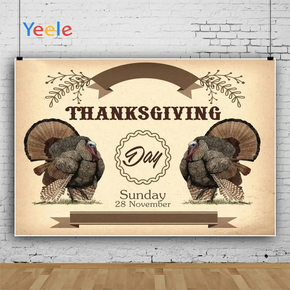 Yeele Thanksgiving Crow Family Gradient Wheat Baby Photography Backgrounds Customized Photographic Backdrops for Photo Studio |