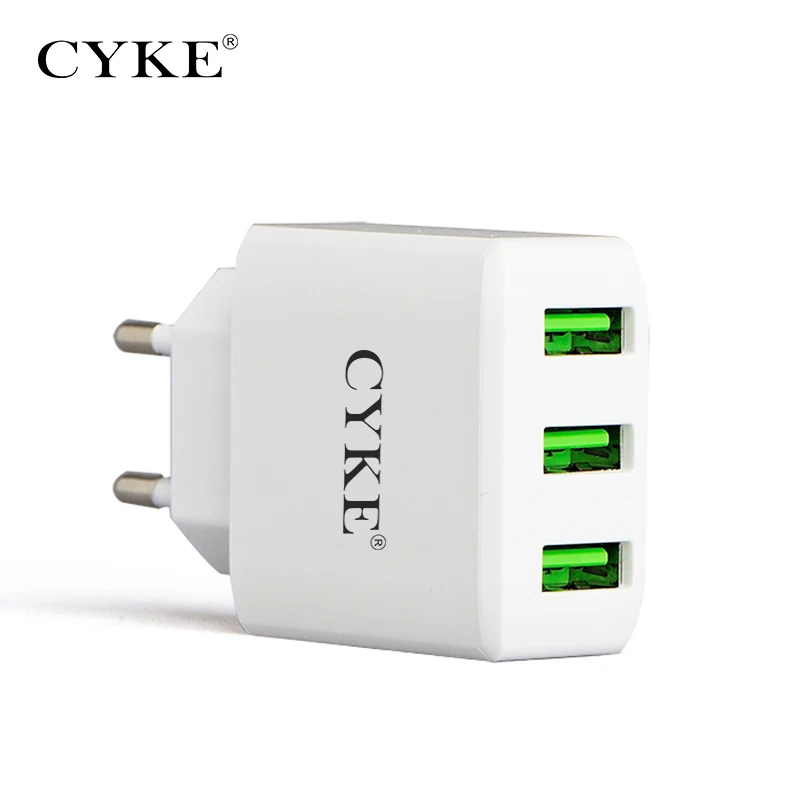 Cyke USB Зарядное устройство зарядки адаптер 3 Порты и разъёмы 15 Вт Китай ЕС США