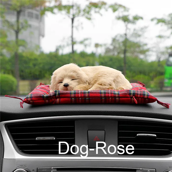 Dog-Rose Автомобильные украшения моделирование Спящая собака автомобильные твердые духи украшение приборной панели игрушки освежители воздуха домашние декоративные предметы - Название цвета: Dog-Rose