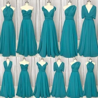 superkimjo turquoise blue bridesmaid dresses 2022 infinite convertible chiffon wedding guest dress for women 2023 robes