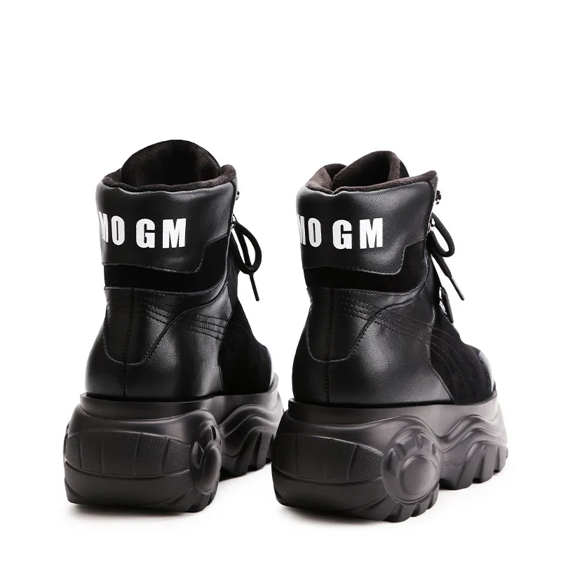 Botas mujer Повседневная обувь Женские модные брендовые Ботинки Martin на платформе