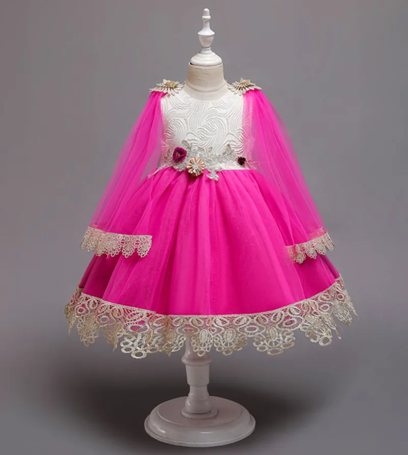 Children's dress girl princess wedding kids beauty lace party sleeveless child clothes baby flower | Детская одежда и обувь