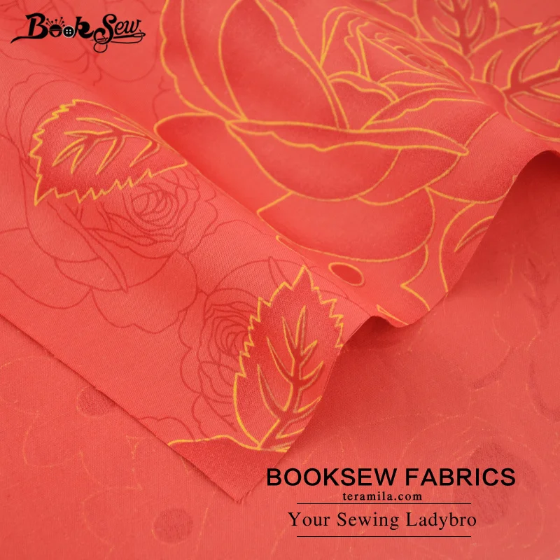 Booksew 100% хлопчатобумажная саржевая ткань с цветочным рисунком мягкая стеганая