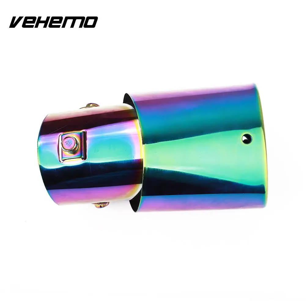 Vehemo Chrome 1 шт. выхлопной трубы сзади круглый хвост горло Хвост Глушитель прочный