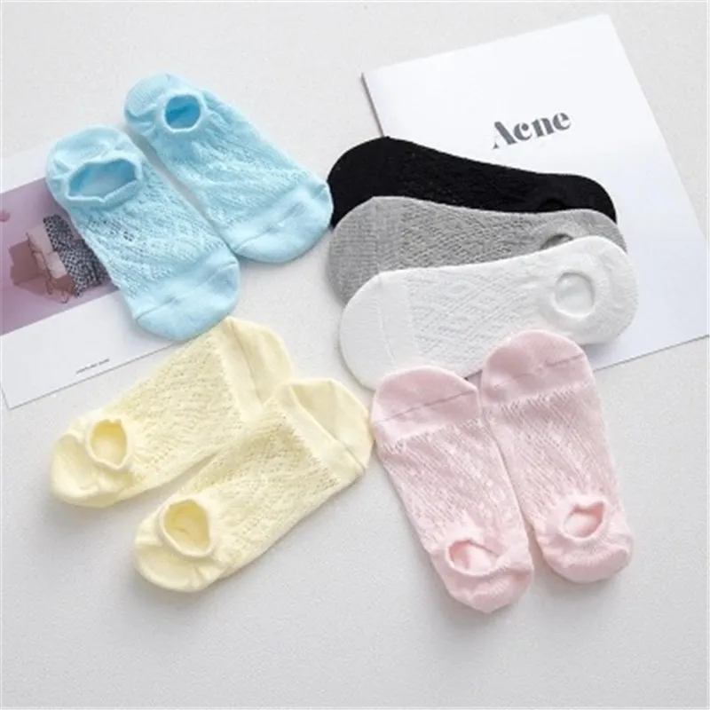 

1 Pair Women Soft Hollow Socks Solid Boat Sock Suit for Summer Breathable Casual Ladies Girls Low Hosiery Sock Ankle Sock