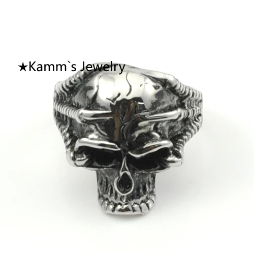 Модное кольцо Bome с черепом стальное мужское для вечеринки чемпионата ювелирные