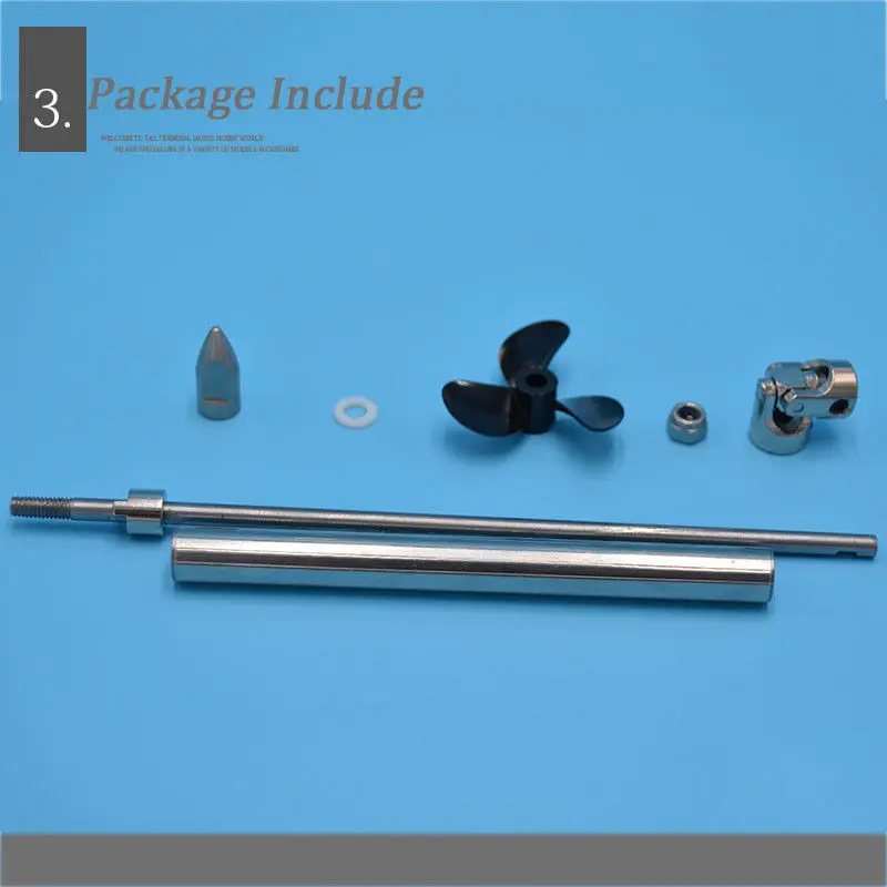 Модельный лодочный вал из нержавеющей стали 4 мм с 3 лопастями | Инструменты