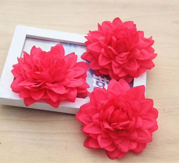 10 шт./декоративные цветы имитация Далии сделай сам тапочки шляпа с цветком брошь