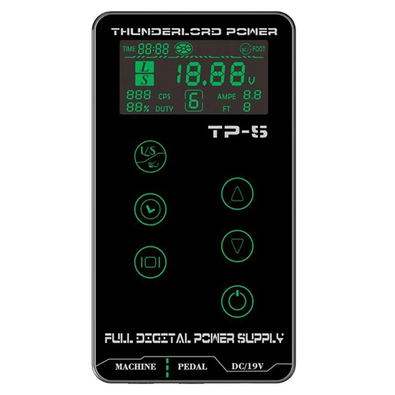 Green Источник питания для татуажа HURRICAN, обновленный сенсорный экран, TP-5, интеллектуальный цифровой lcd макияж, двойные источники питания для татуажа, набор - Цвет: Green