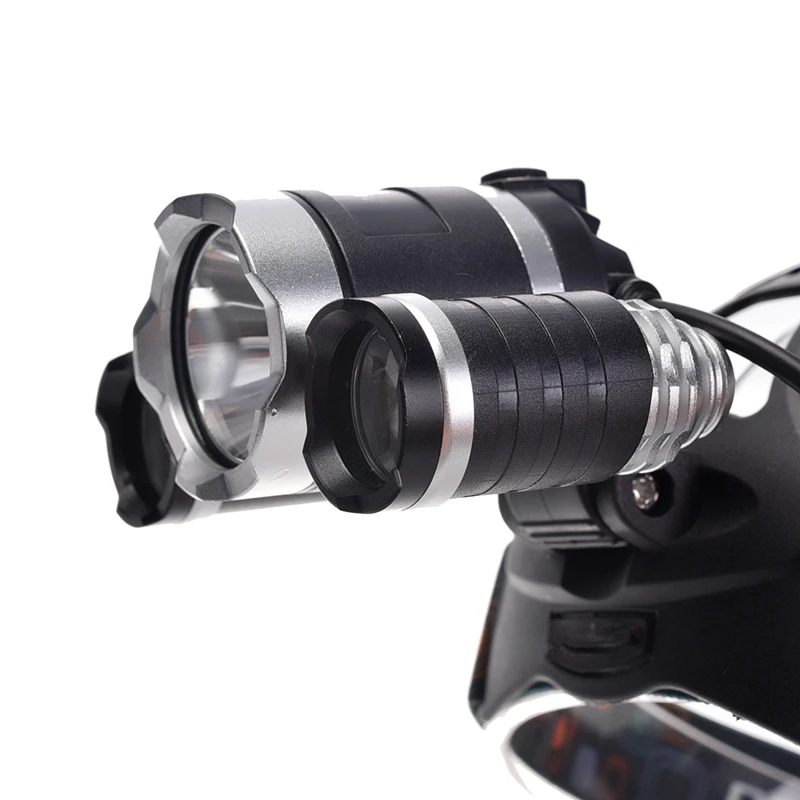 Новое поступление лампы XM-L T6 + 2 x R5 6000 люмен светодио дный фары Применение 2x18650