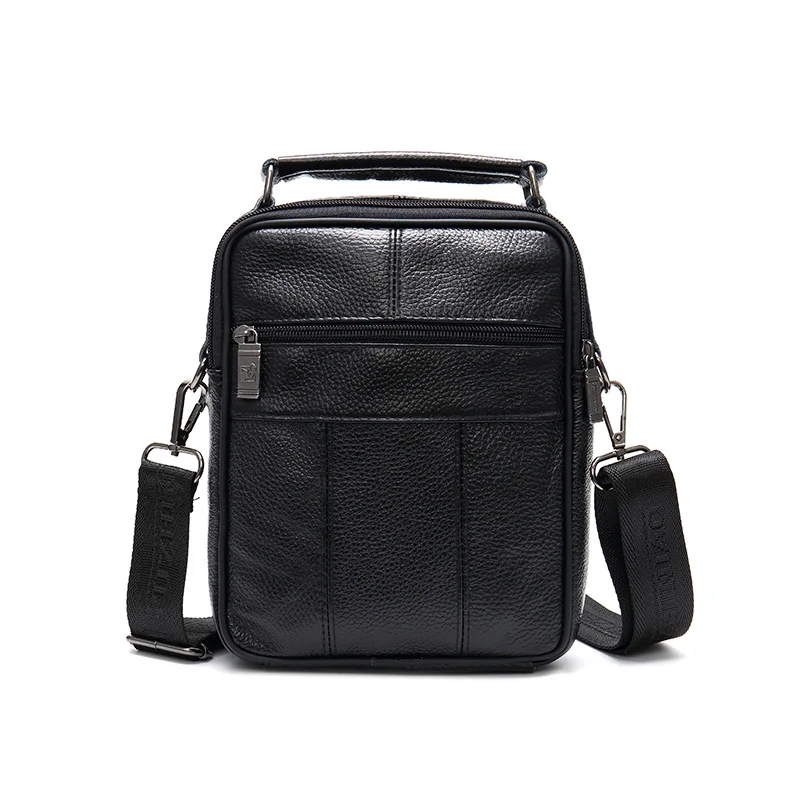 Men Genuine Leather Small Shoulder Bag Classic Top Handle Handbag Practical Messenger Cross Body Satchel Daily Use Casual Bags |