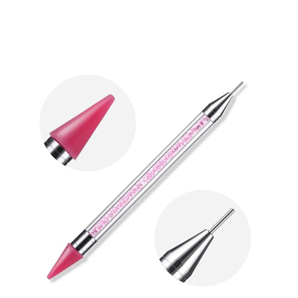 Nail makeup Dotting Pens Polish Pen Brush Drill Point Flower Line Rhinestones Tip Painting Drawing Manicure Tools | Красота и