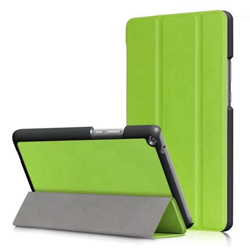 green Умный чехол из искусственной кожи для huawei MediaPad T3 8,0 KOB-L09 KOB-W09 чехол для планшета Funda чехол для Honor Play Pad 2 Чехол+ подарки - Цвет: green