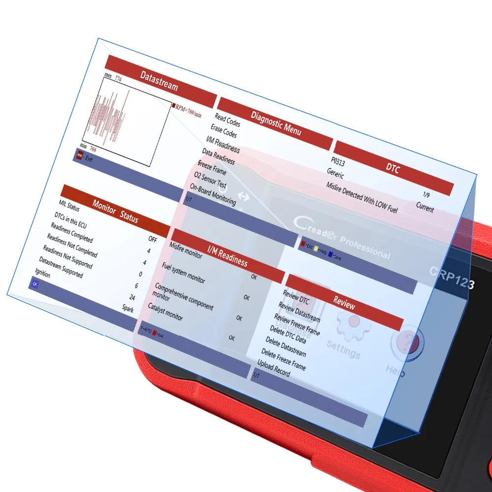 Launch X431 CRP123 CRP123E OBD2 Авто сканер Поддержка ABS/SRS/коробка передач/система двигателя CRP 123 OBD 2 диагностический инструмент обновление бесплатно