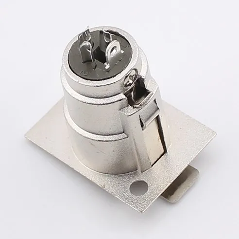 Металл 3 Pin XLR Женский Разъем для монтажа в панель микрофонный кабель конвертер