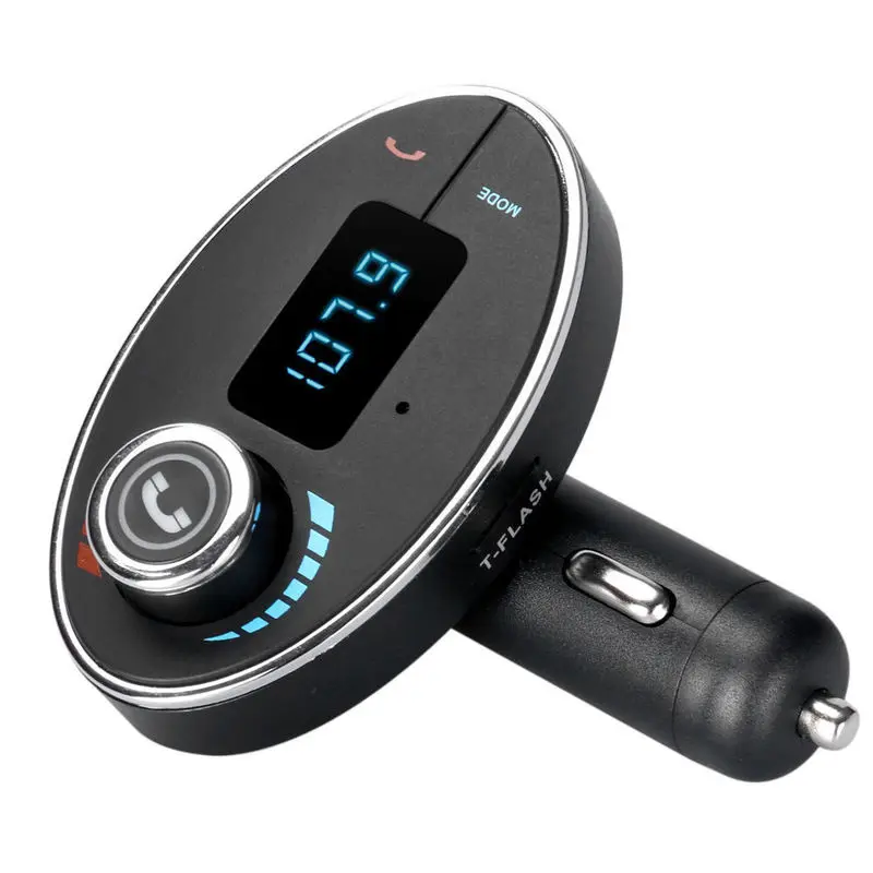 Автомобильный комплект Bluetooth с круглым рисунком ЖК дисплей FM передатчик