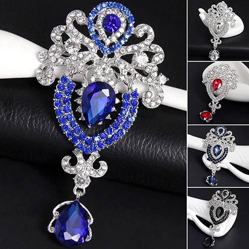Женская Брошь Bluelans Роскошный аксессуар для костюма|crystal rhinestone brooch|rhinestone brooch
