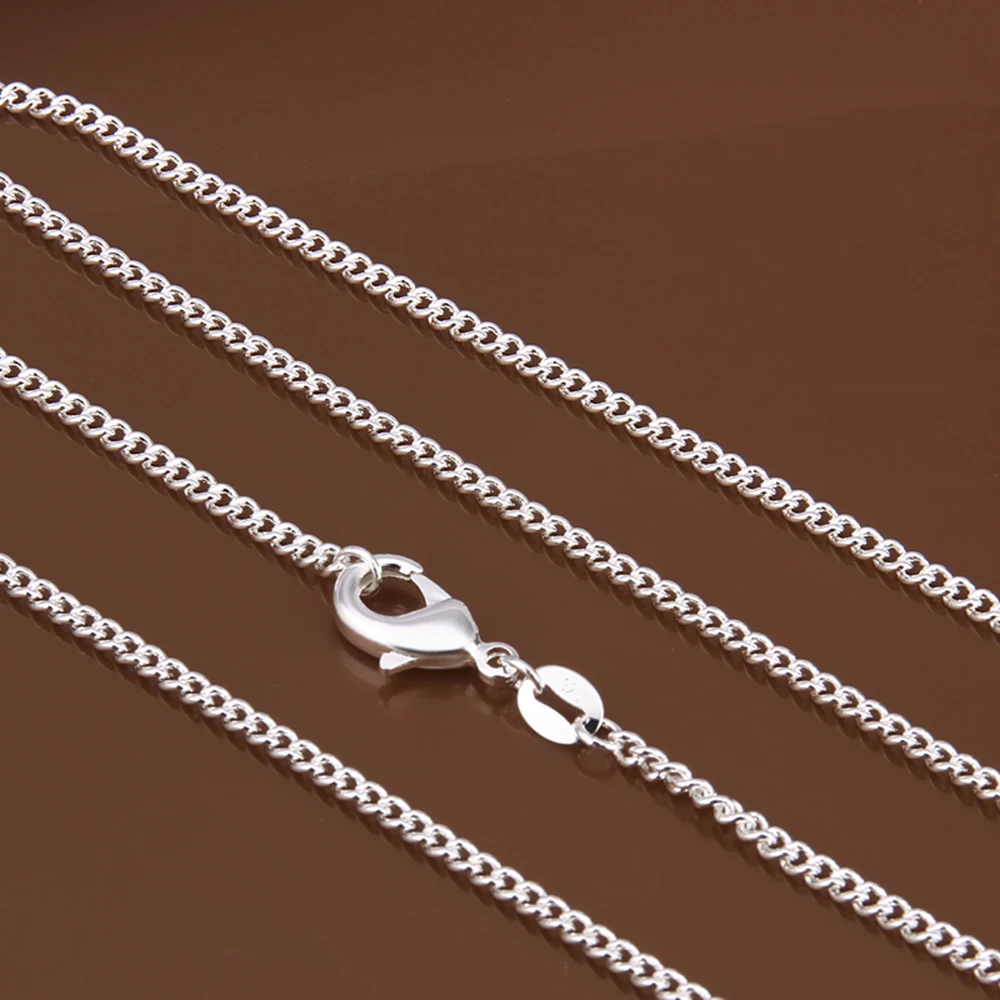 2MM Side Chain 18inch Link Plating Silver Jewelry Making DIY for Men Women Necklace Classic Accessories | Украшения и аксессуары