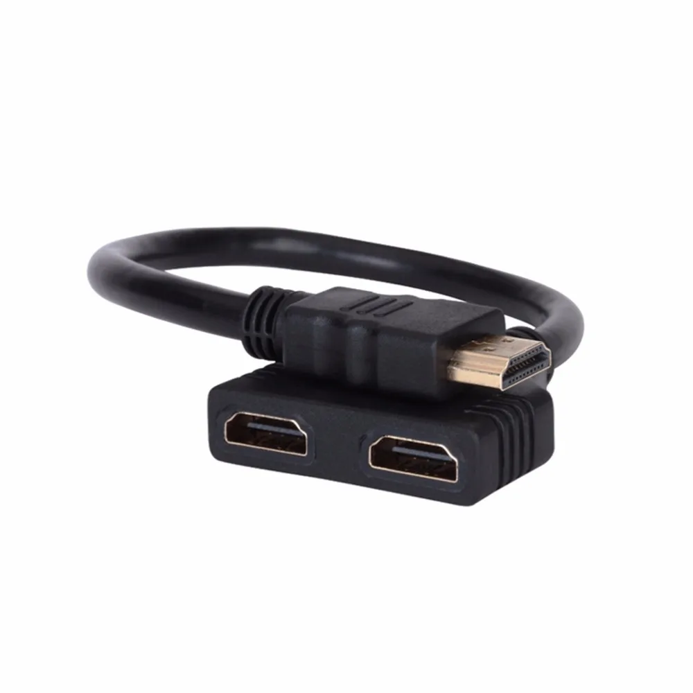 Y-образный разветвитель 1080P HDMI порт кабель-разветвитель 1 штекер-двойной 2 гнезда