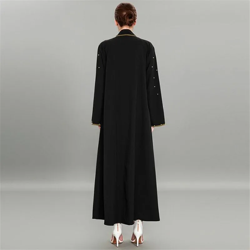 AILIYA BANGBANG New Women Fashion Muslim Dress Islamic Robe Dubai Soild Beading Ladies Abaya Musulmane Longue | Тематическая одежда
