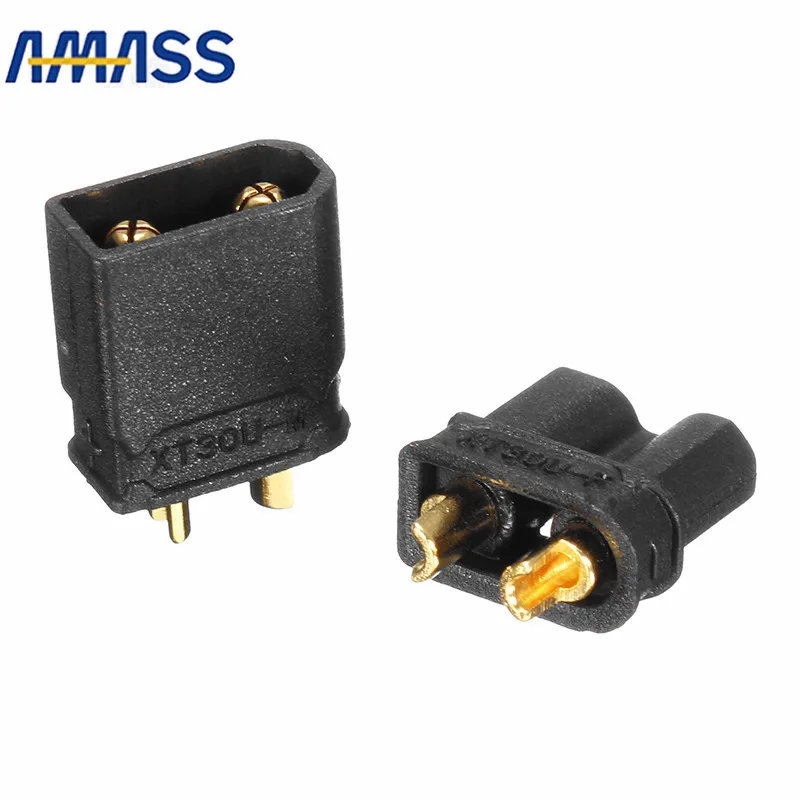 Штепсельная Вилка AMASS XT30U 2 мм черный женский штекер банана разъем для