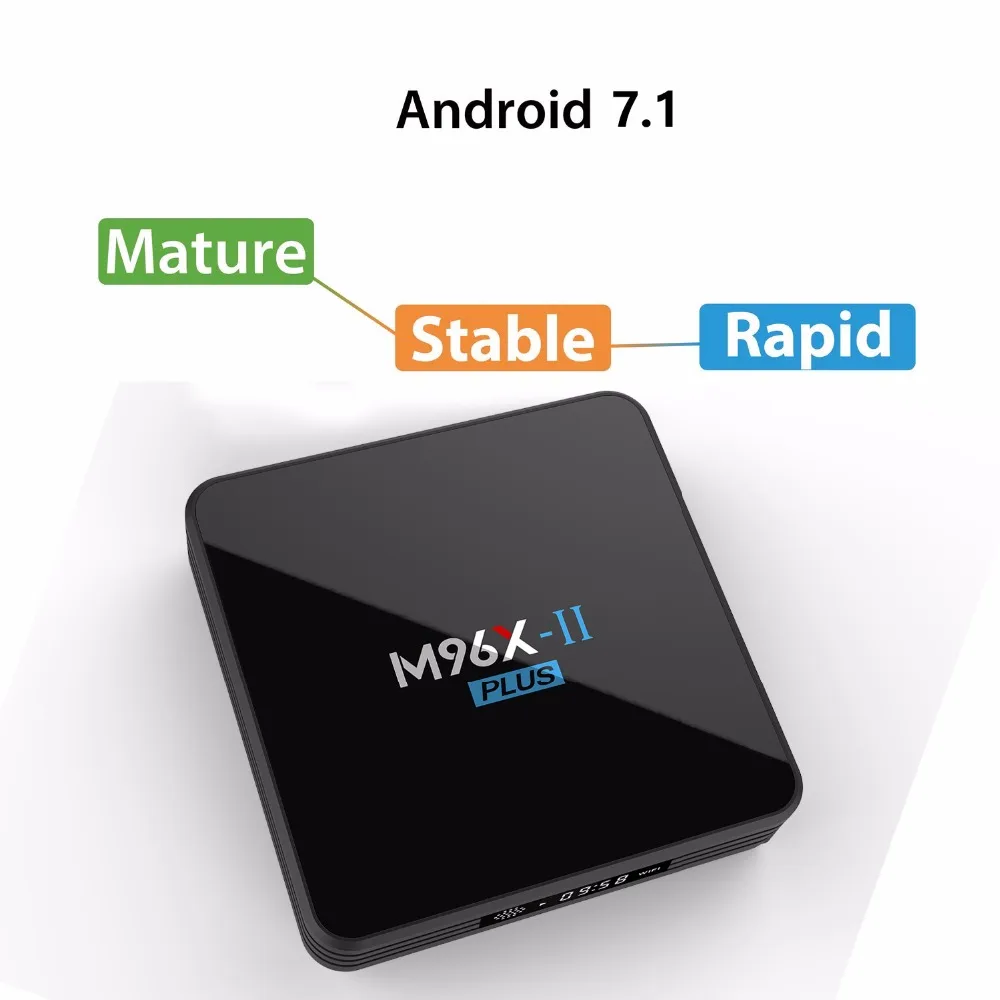 VHXSIN 2 шт./лот M96X PLUS Гб 16 Восьмиядерный процессор Amlogic S912 Android 7 1 OS Smart TV BOX 4G/5 GHz II |