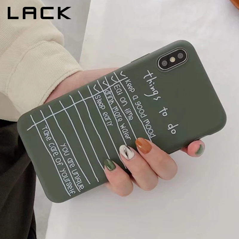 LACK Cartoon Phone Case For iphone XS Max Cover XR X 6 6S 7 8 Plus Fashion INS Style Note Art Pattern Cases |