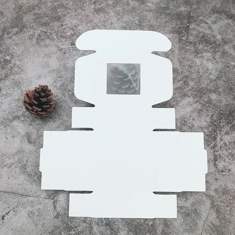 

Brown Black White Paper Box Plastic with Window Cover Handmade Soap Wedding Favor Candy Package Kraft Gift Boxes Free Shipping